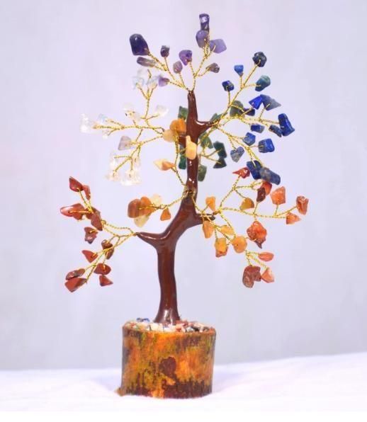 7 Chakra Natural Gemstone Crystal Tree